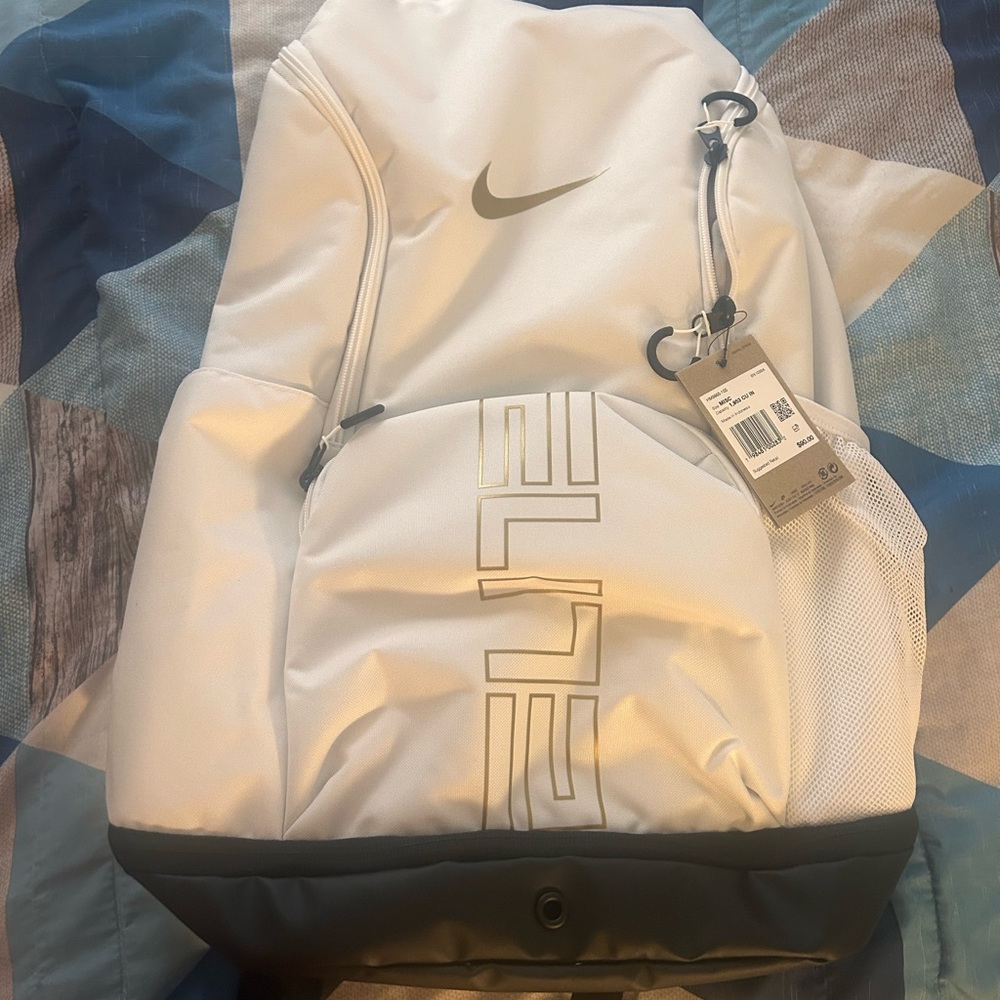 Nike Elite White and Gold Backpack
